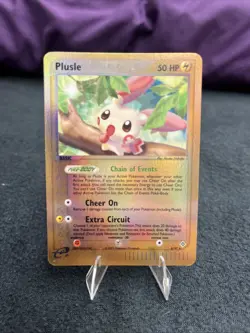 2003 Pokemon Plusle 8/97 Reverse Holo EX Dragon Rare e-Reader LP - Image 1