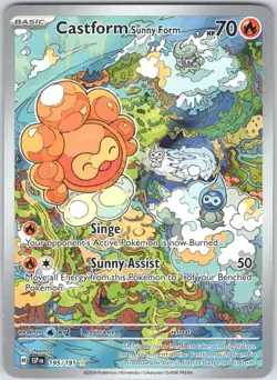 Castform Sunny Form 195/191 Illustration Rare Surging Sparks Pokemon NM - Image 1