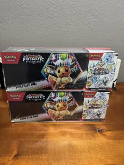 Lot Of 2 Pokemon Prismatic Evolutions Surprise Box+Booster Bundle Sams Club - Image 1