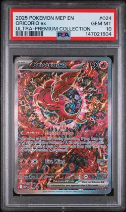2025 Pokemon Mep EN-Me Black Star Promo Oricorio EX PSA 10 #024 - Image 1