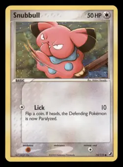 Lightly Played Snubbull 74/115 Reverse Holo Unseen Forces Common - Image 1