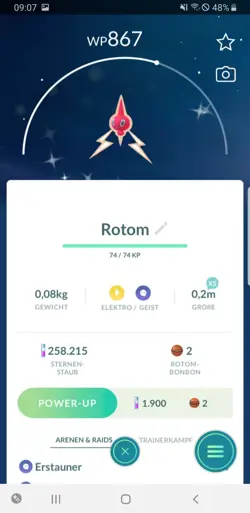 Pokemon Go Shiny Rotom - Pokemon Go Schillernd Rotom - Image 1