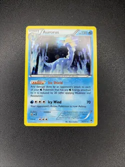 Aurorus 2014 Pokemon TCG Furious Fists Cosmo Holo 26/111 Rare LP - Image 3