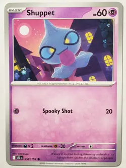 Shuppet 059/159 NM / M - Journey Together Pokemon Card - Miki Kudo Art - Image 1