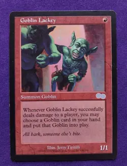 GOBLIN LACKEY MAGIC THE GATHERING UNCOMMON MTG 1ST EDITION WIZARDS OF THE COAST - Image 1