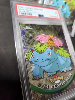 2000 Pokemon Topps Chrome Series 1 Venusaur, Ivysaur and Bulbasaur PSA Graded - Image 2