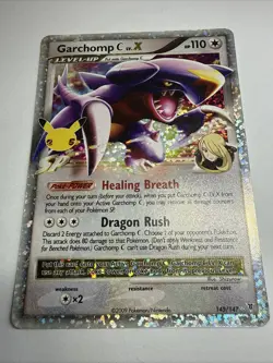 Pokemon TCG Garchomp C LV.X Holo Rare Card 145/147 Celebrations Collection - Image 2