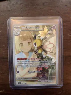 Pokemon TCG Lillie's Ribombee Card Journey Together Illustration, 164/159 - Image 1