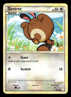 Sentret 80/123 HeartGold SoulSilver Pokemon Card - Image 1