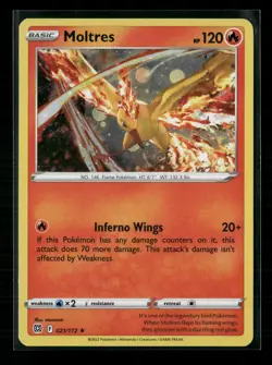 Pokemon TCG - Moltres (Cosmos Holo) 021/172 - Sword & Shield Promo Card - Image 1