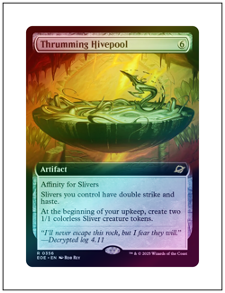 1x Thrumming Hivepool, Extended Art Foil, Magic MTG NM - Image 1