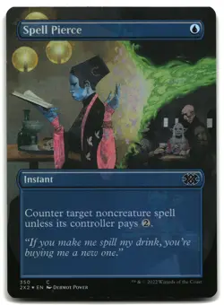 MTG Spell Pierce (Borderless) FOIL C Double Masters 2022 350 LP - Image 1
