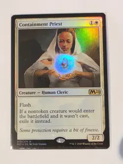 FOIL Containment Priest M21 NM MTG Magic the Gathering FREE Shipping - Image 1
