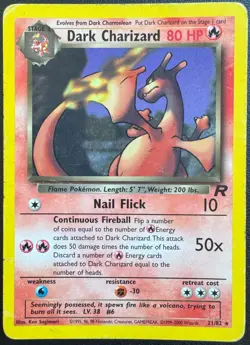 Dark Charizard Regular - 21/82 - Team Rocket - 1999 Pokemon (MP) - Image 1