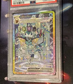 PSA 9 MINT Vaporeon ex 149/131 Sv: Prismatic Evolutions Holo Pokemon 2025 - Image 2