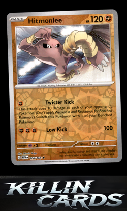 Reverse Holofoil Hitmonlee 106/165 Pokemon Uncommon SV: Scarlet & Violet 151 Car - Image 1