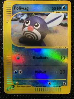 Pokemon TCG Poliwag 125/165 Expedition Reverse Yuka Morii - Image 1