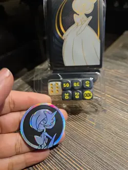 Pokemon Gardevoir Sleeves, Coin, and Dice from Mega Evolutions ETB - Image 2