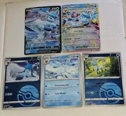 Glaceon Pokemon TCG Mixed 5 Card Lot Ex - V - EN / Ltd - Poke Ball - S-Chinese - Image 1