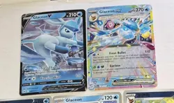 Glaceon Pokemon TCG Mixed 5 Card Lot Ex - V - EN / Ltd - Poke Ball - S-Chinese - Image 3
