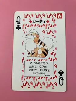 Growlithe Pokemon Playing Poker Card Red Charizard Deck Nintendo Japanese F/S - Image 2