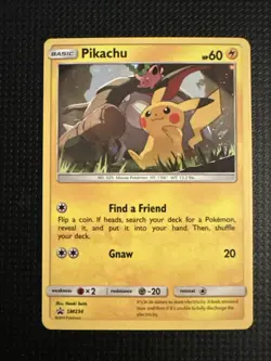 Pokemon TCG Pikachu SM234 2019 Sun & Moon Cosmos Holo Black Star Promo Card - Image 1