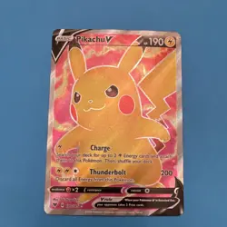 Pokemon Pikachu V Full Art Ultra Rare Holo 170/185 Vivid Voltage 190 HP - Image 1