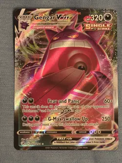 Gengar - Pokemon TCG VMAX 157/264 Swsh08: Fusion Strike Holo Full Art NM/M - Image 1