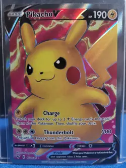 Pokemon TCG Pikachu V (Full Art) 170/185 Swsh04 Vivid Voltage Ultra Holo - Image 1