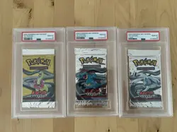 Pokemon Neo Genesis Booster Pack 1st Edition Lugia/ Meganium/Feraligator PSA 10 - Image 1