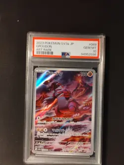 Pokemon Groudon #069 Art Rare PSA 10 Gem MT Raging Surf SV3a JP 2023 - Image 1