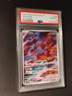 Pokemon Groudon #069 Art Rare PSA 10 Gem MT Raging Surf SV3a JP 2023 - Image 3