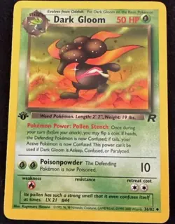 2000 Pokemon Rocket Dark Gloom 1st Edition 36/82 Non-Holo - Image 1