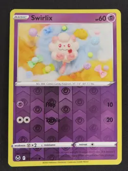 Swirlix 083/195 Common Silver Tempest Pokemon Reverse Holo NM - Image 1