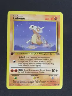 Cubone 50/64 Common Jungle Pokemon 1st Edition LP - Image 1