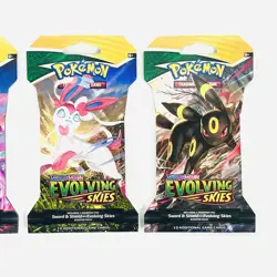 Pokemon Evolving Skies New Sealed Sleeved Blister Booster x4 Packs Full Art Set - Image 3
