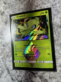Celebi Prism Star 19/214 Sun & Moon Lost Thunder Holo Pokemon Card - Image 2