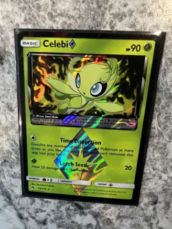 Celebi Prism Star 19/214 Sun & Moon Lost Thunder Holo Pokemon Card - Image 5
