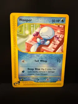 Wooper 66/147 Aquapolis - Non Holo Pokemon Card Vintage 2002 - LP - Image 1
