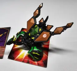 Bakugan Gundalian Invaders Darkus Dharak 930G & Copper Airkor 60G w/ Card - Image 2