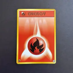 NM Pokemon Intro Pack Neo Fire Energy 25 (Chikorita Half Deck / Japanese / 2001) - Image 1