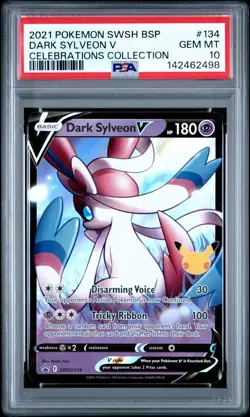 2021 Pokemon SWSH134 Dark Sylveon Celebrations Promo PSA 10 - Image 1