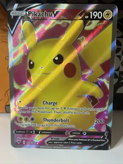 Pokemon TCG Pikachu V Vivid Voltage 170/185 Holo Full Art Ultra Rare - Image 1