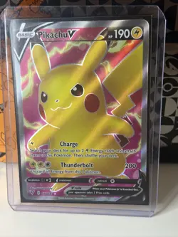 Pokemon TCG Pikachu V Vivid Voltage 170/185 Holo Full Art Ultra Rare - Image 3