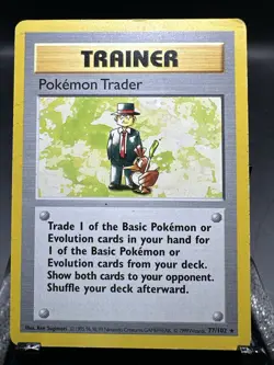 Pokemon TCG Base Set #77/102 Pokemon Trader HP - Image 1