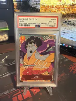 One Piece CCG Jinbe 1st Anniversary Set ST10-005 PSA10 - Image 1