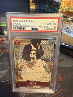 One Piece CCG TCG Brook 1st Anniversary Set ST01-011 PSA10 - Image 1