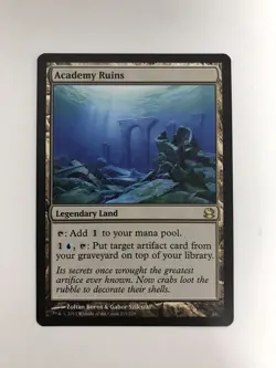 Academy Ruins MTG Magic the Gathering Card LP Lightly Played Modern Masters - Image 1