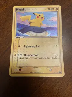 Pikachu 2007 POP Series 5 Holo 12/17 Inverted Back Error Pokemon Card - Image 1