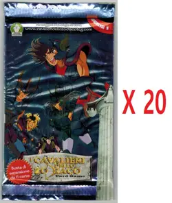 Saint Seiya Cards Game 1st Series TCG Lot 20 Packs Preziosi - Image 1